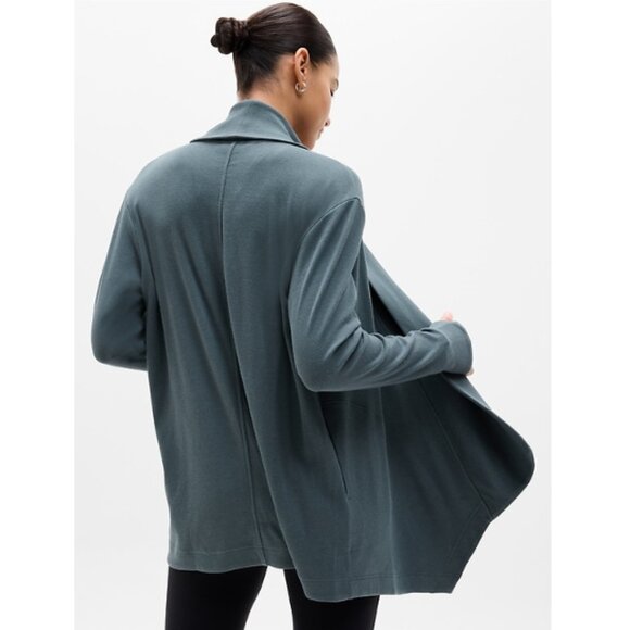 Athleta Pranayama Restore Rib Wrap Open Cardigan Eden Green Women's Small - Picture 3 of 16